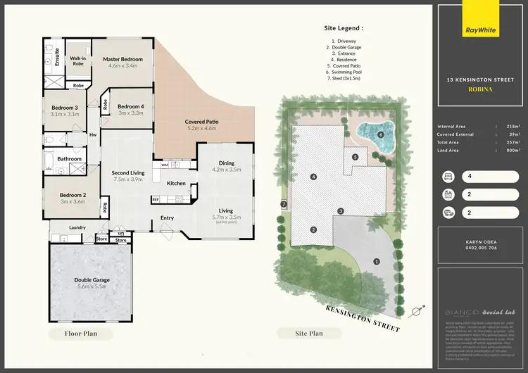 Floorplan of Homely house listing, 13 Kensington Street, Robina QLD 4226