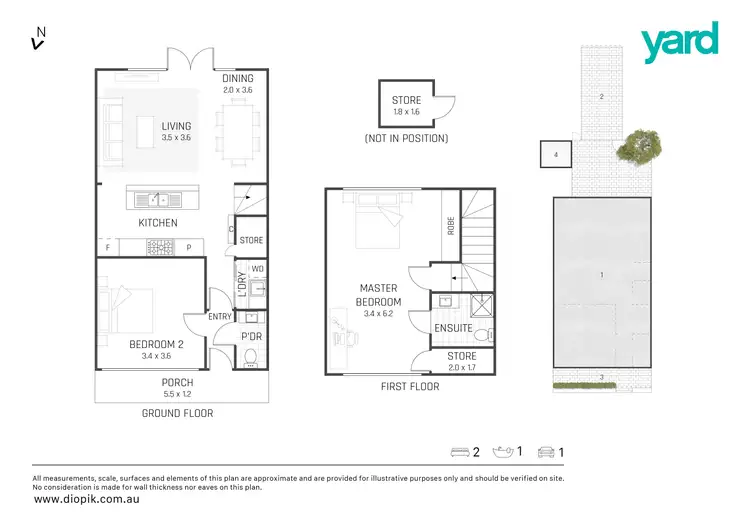 Floorplan of Homely townhouse listing, 8/8-10 Pensioner Guard Road, North Fremantle WA 6159