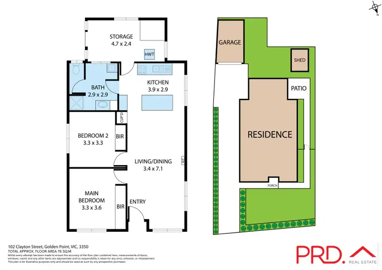 Floorplan of Homely house listing, 102 Clayton Street, Golden Point VIC 3350