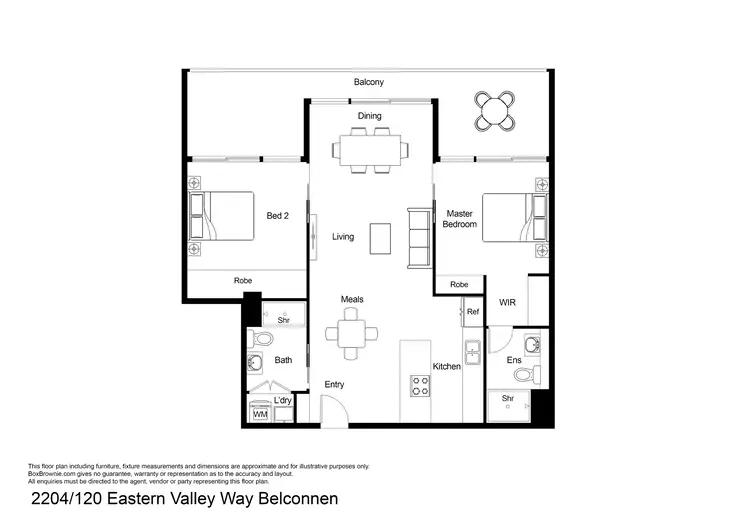 Floorplan of Homely apartment listing, 2204/120 Eastern Valley Way, Belconnen ACT 2617