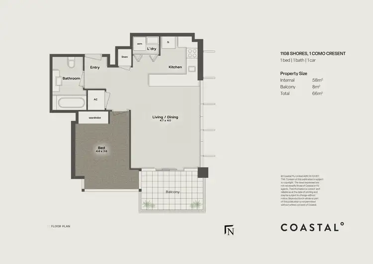Floorplan of Homely apartment listing, 1108/1 Como Crescent, Southport QLD 4215