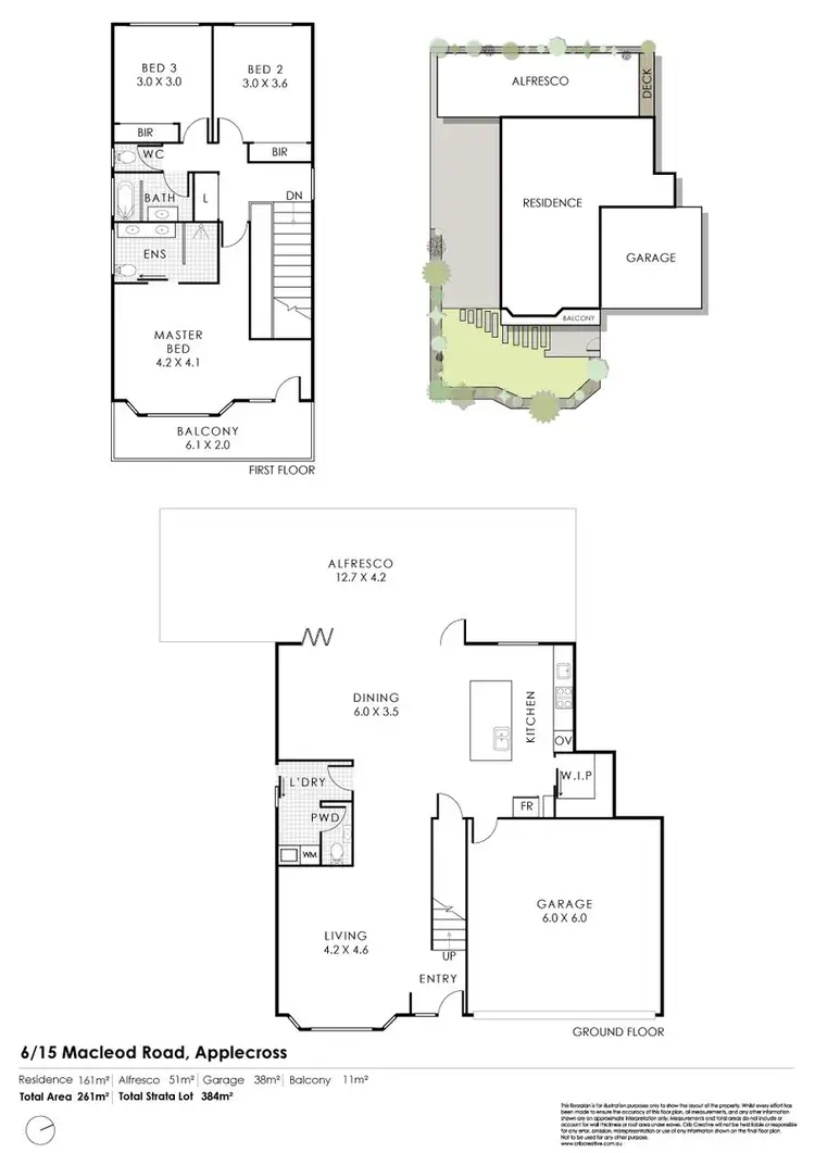 Floorplan of Homely townhouse listing, 6/15 Macleod Road, Applecross WA 6153
