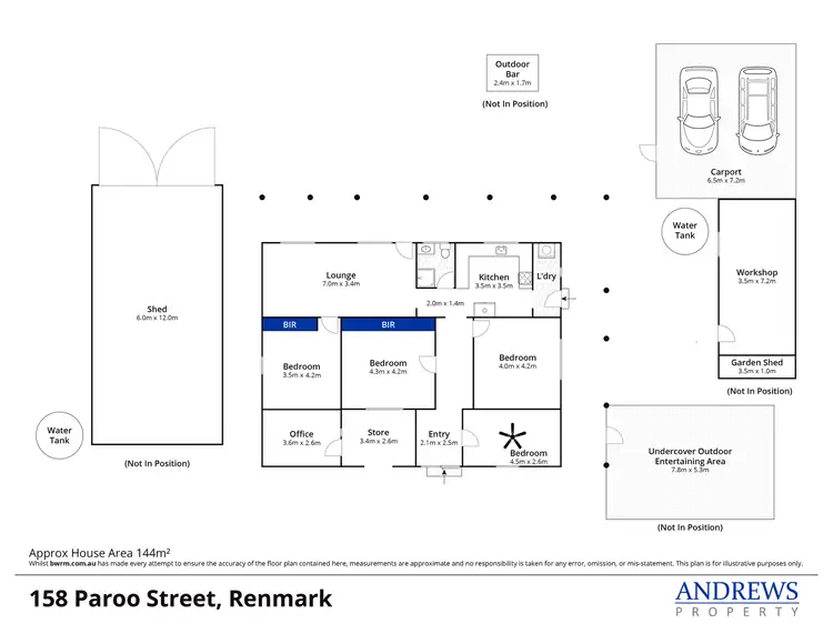 Floorplan of Homely house listing, 158 Paroo Street, Renmark North SA 5341
