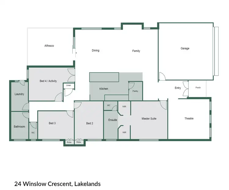 Floorplan of Homely house listing, 24 Winslow Crest, Lakelands WA 6180