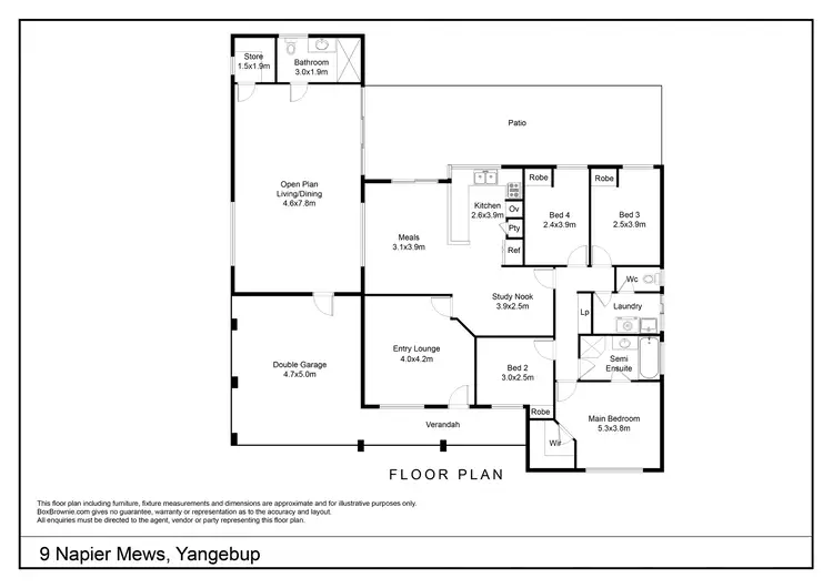 Floorplan of Homely house listing, 9 Napier Mews, Yangebup WA 6164