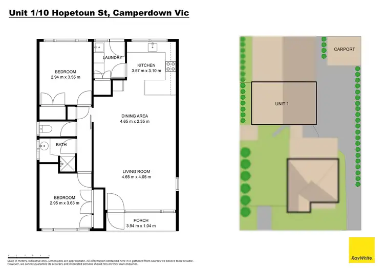 Floorplan of Homely unit listing, 1/10 Hopetoun Street, Camperdown VIC 3260