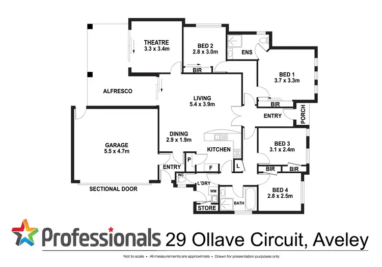 Floorplan of Homely house listing, 29 Ollave Circuit, Aveley WA 6069
