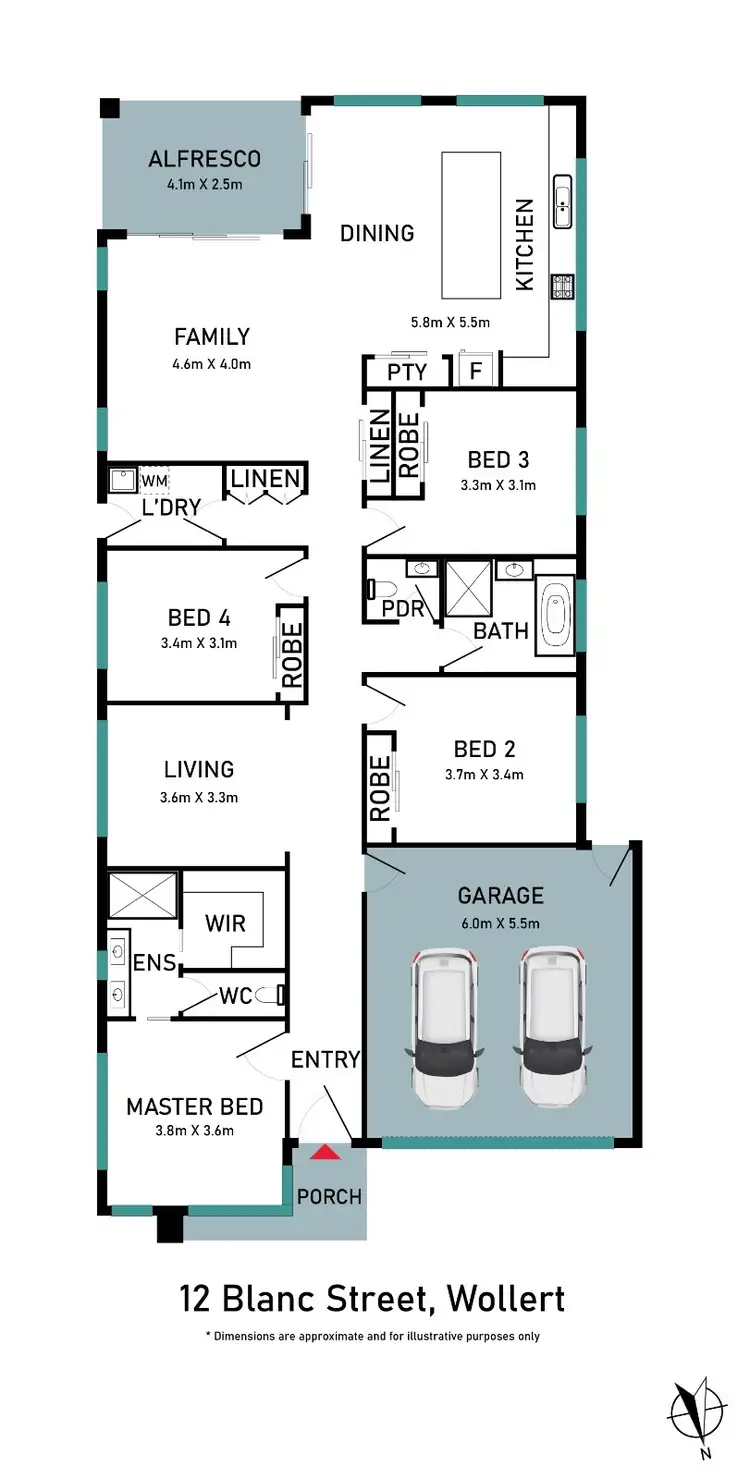 Floorplan of Homely house listing, 12 Blanc Street, Wollert VIC 3750