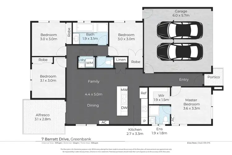 Floorplan of Homely house listing, 7 Barratt Drive, Greenbank QLD 4124
