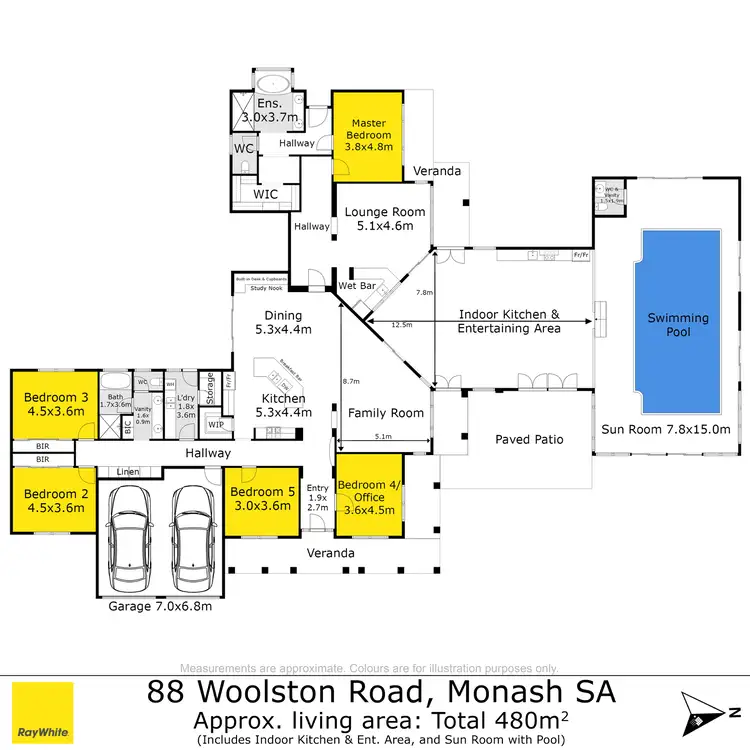 Floorplan of Homely house listing, 88 Woolston Road, Berri SA 5343