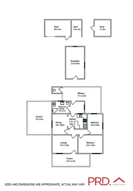 Floorplan of Homely house listing, 13 Railway Terrace, Ouyen VIC 3490