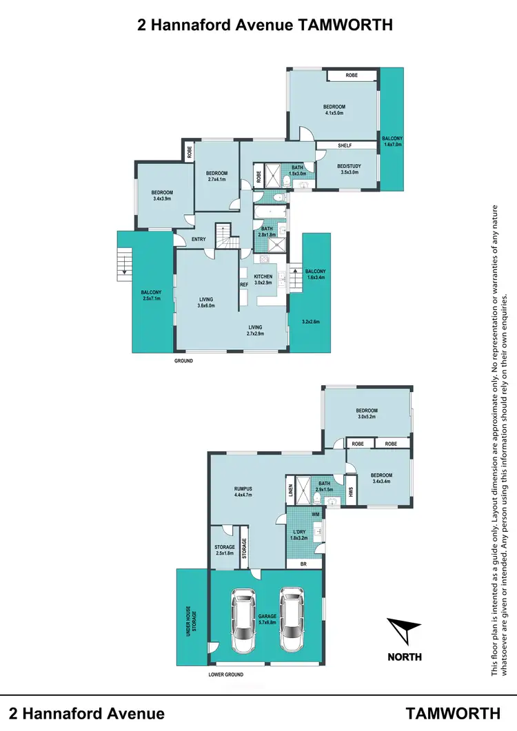 Floorplan of Homely house listing, 2 Hannaford Avenue, Tamworth NSW 2340