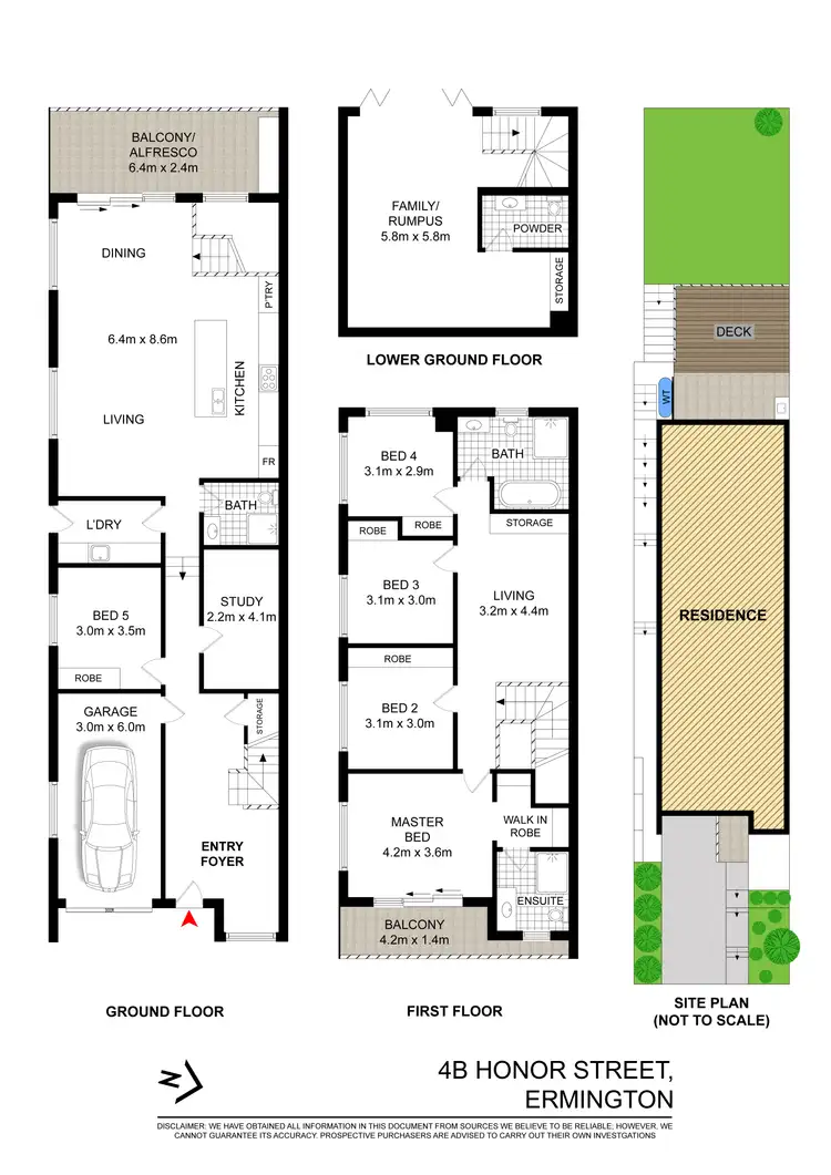 Floorplan of Homely house listing, 4b Honor Street, Ermington NSW 2115