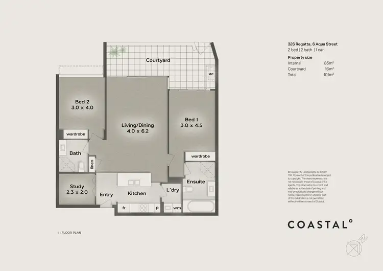 Floorplan of Homely apartment listing, 326/6 Aqua Street, Southport QLD 4215