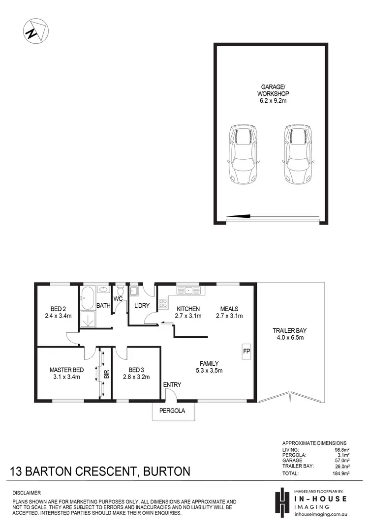 Floorplan of Homely house listing, 13 Barton Crescent, Burton SA 5110