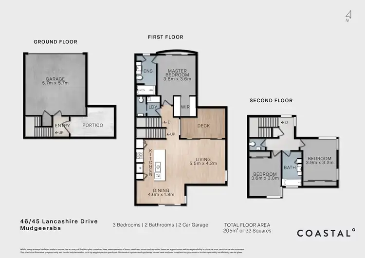 Floorplan of Homely townhouse listing, 46/45 Lancashire Drive, Mudgeeraba QLD 4213