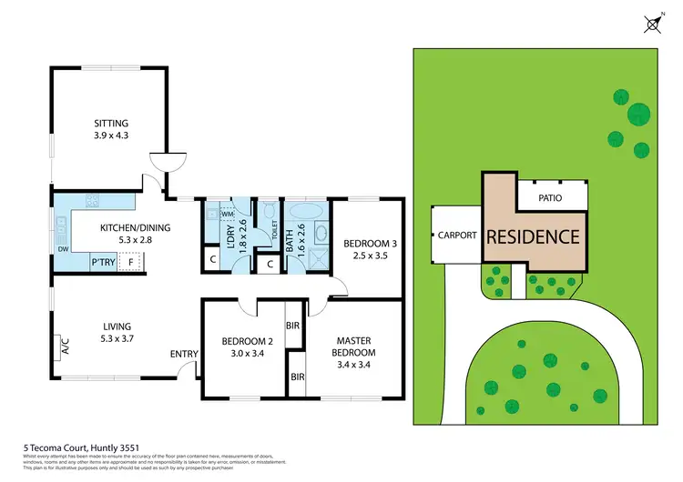 Floorplan of Homely house listing, 5 Tecoma Court, Huntly VIC 3551