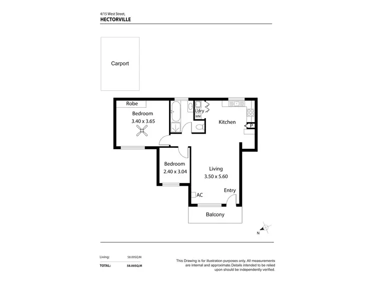 Floorplan of Homely unit listing, 4/15 West Street, Hectorville SA 5073