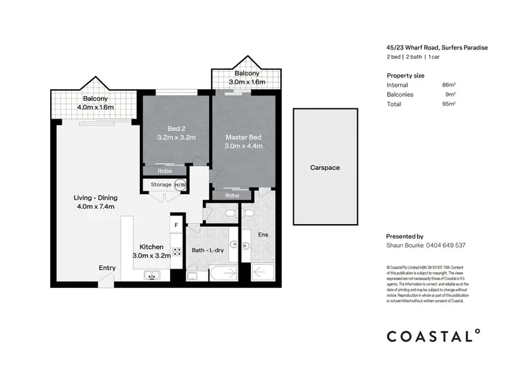 Floorplan of Homely apartment listing, 45/23 Wharf Road, Surfers Paradise QLD 4217