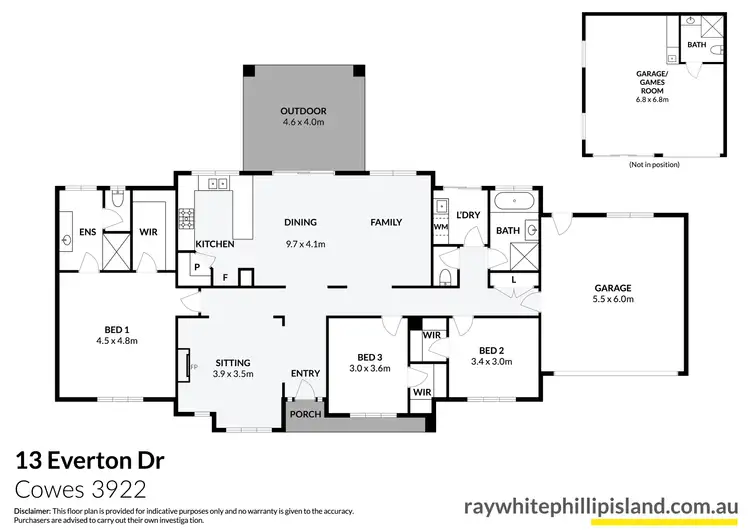 Floorplan of Homely house listing, 13 Everton Drive, Cowes VIC 3922