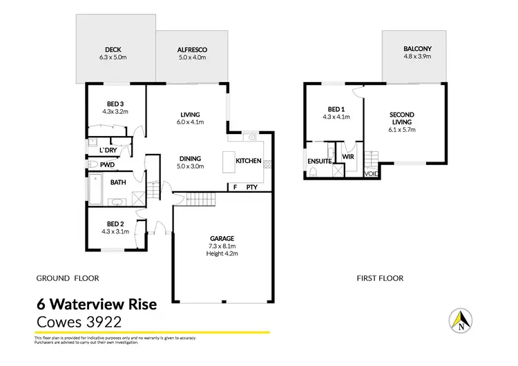Floorplan of Homely house listing, 6 Water View Rise, Cowes VIC 3922