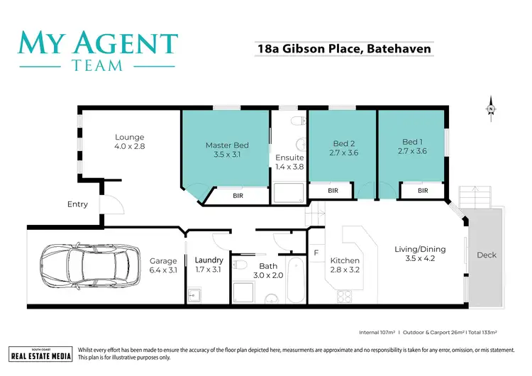 Floorplan of Homely unit listing, 18A Gibson Place, Batehaven NSW 2536
