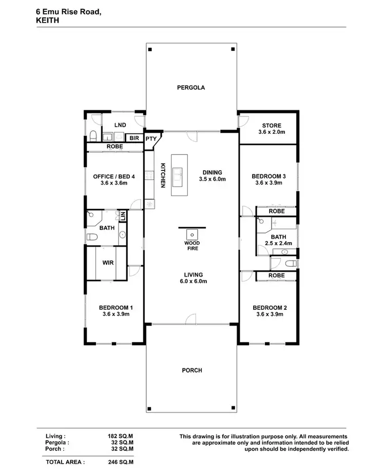 Floorplan of Homely house listing, 6 Emu Rise Road, Keith SA 5267