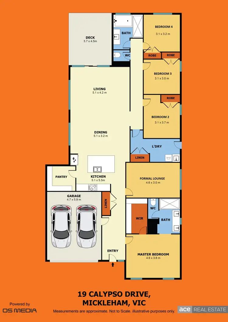 Floorplan of Homely house listing, 19 Calypso Drive, Mickleham VIC 3064