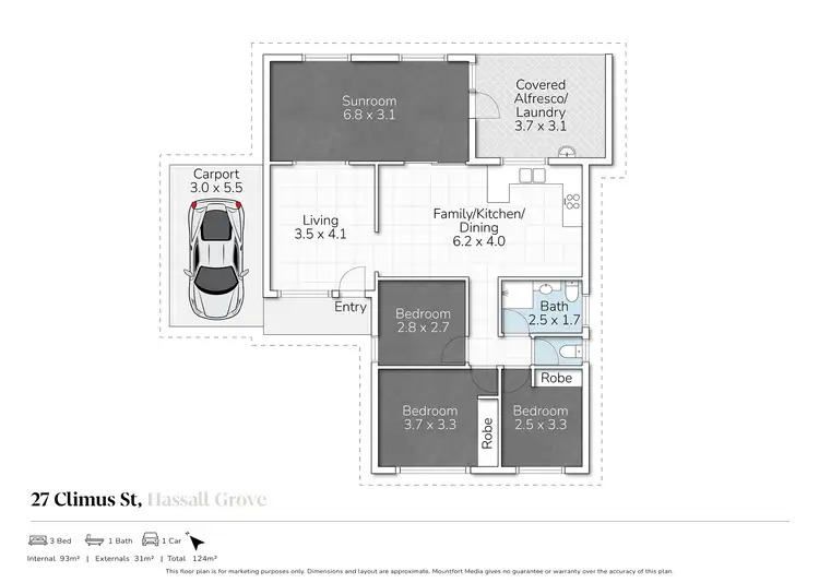 Floorplan of Homely house listing, 27 Climus Street, Hassall Grove NSW 2761