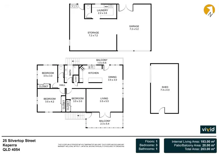 Floorplan of Homely house listing, 25 Silvertop Street, Keperra QLD 4054