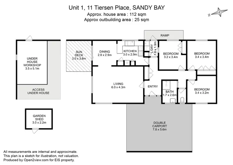Floorplan of Homely unit listing, 1/11 Tiersen Place, Sandy Bay TAS 7005