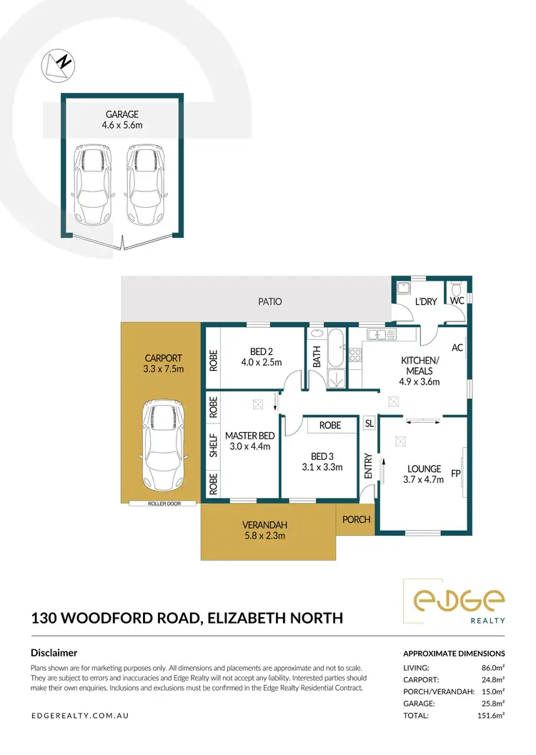 Floorplan of Homely house listing, 130 Woodford Road, Elizabeth North SA 5113