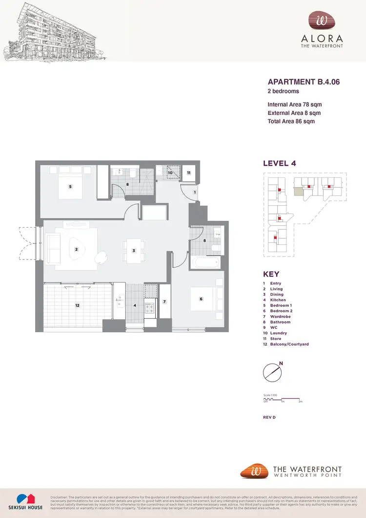 Floorplan of Homely apartment listing, 406/10 Savona Drive, Wentworth Point NSW 2127