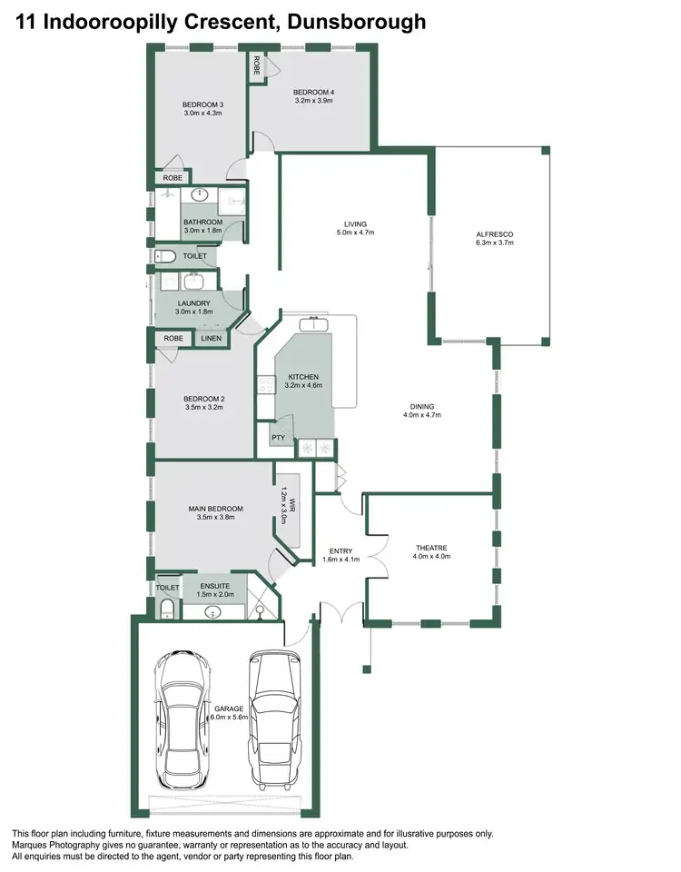 Floorplan of Homely house listing, 11 Indooroopilly Crescent, Dunsborough WA 6281