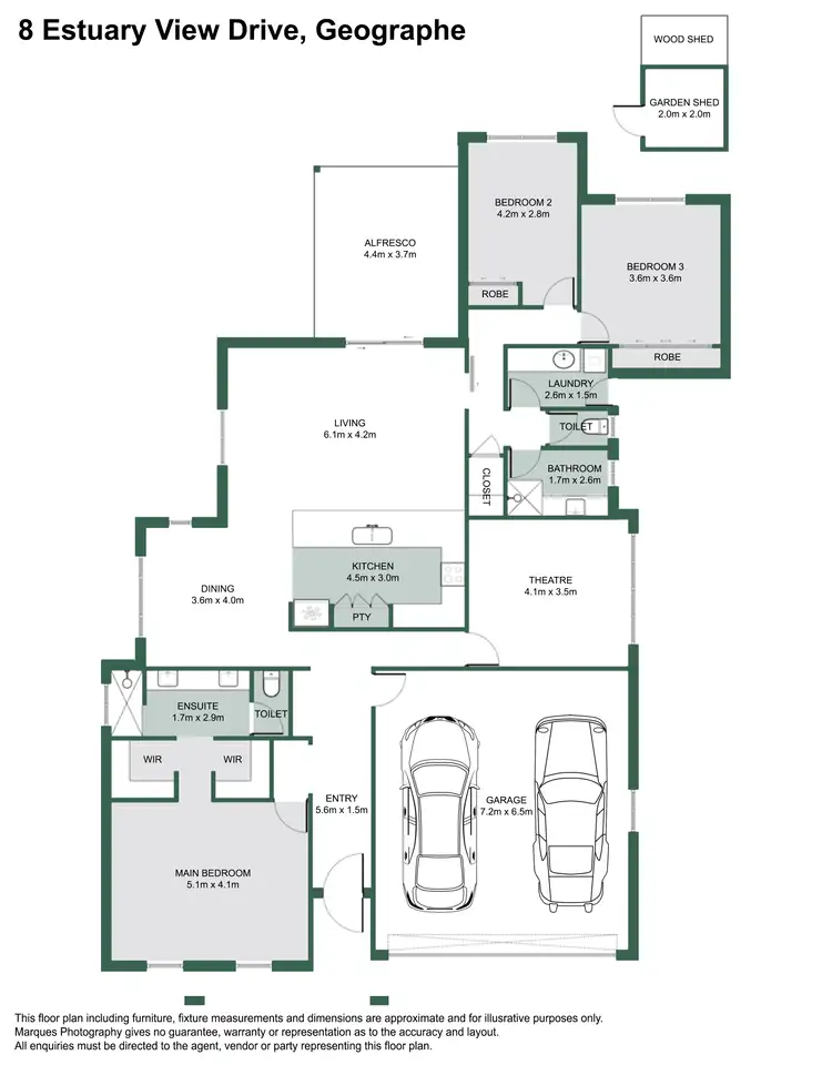 Floorplan of Homely house listing, 8 Estuary View Drive, Geographe WA 6280