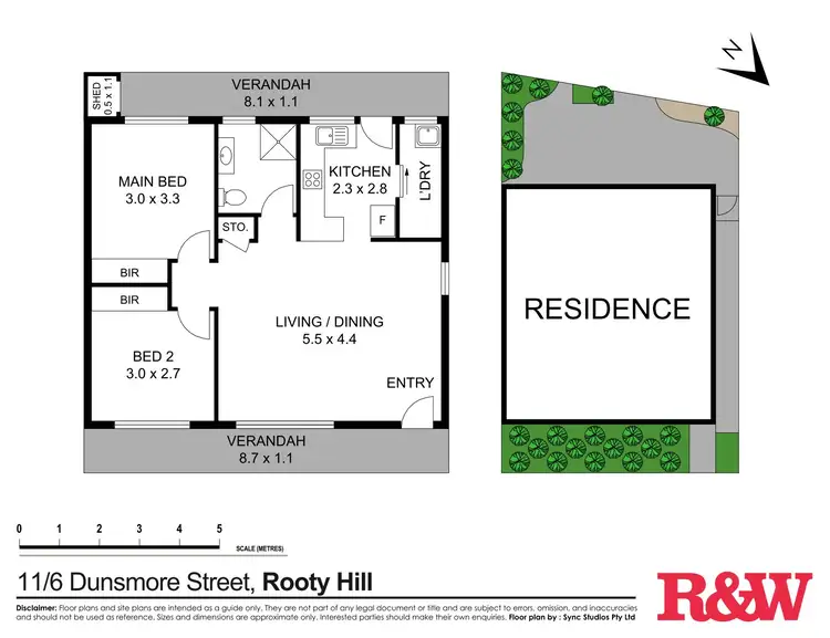 Floorplan of Homely semi-detached listing, 11/2-6 Dunsmore Street, Rooty Hill NSW 2766