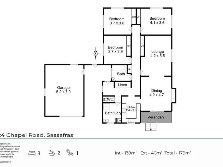 Floorplan of Homely house listing, 224 Chapel Road, Sassafras TAS 7307