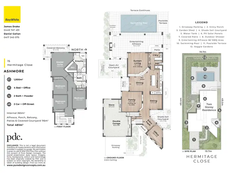 Floorplan of Homely house listing, 15 Hermitage Close, Ashmore QLD 4214