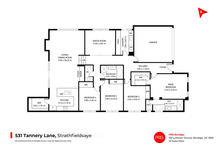 Floorplan of Homely house listing, 531 Tannery Lane, Strathfieldsaye VIC 3551