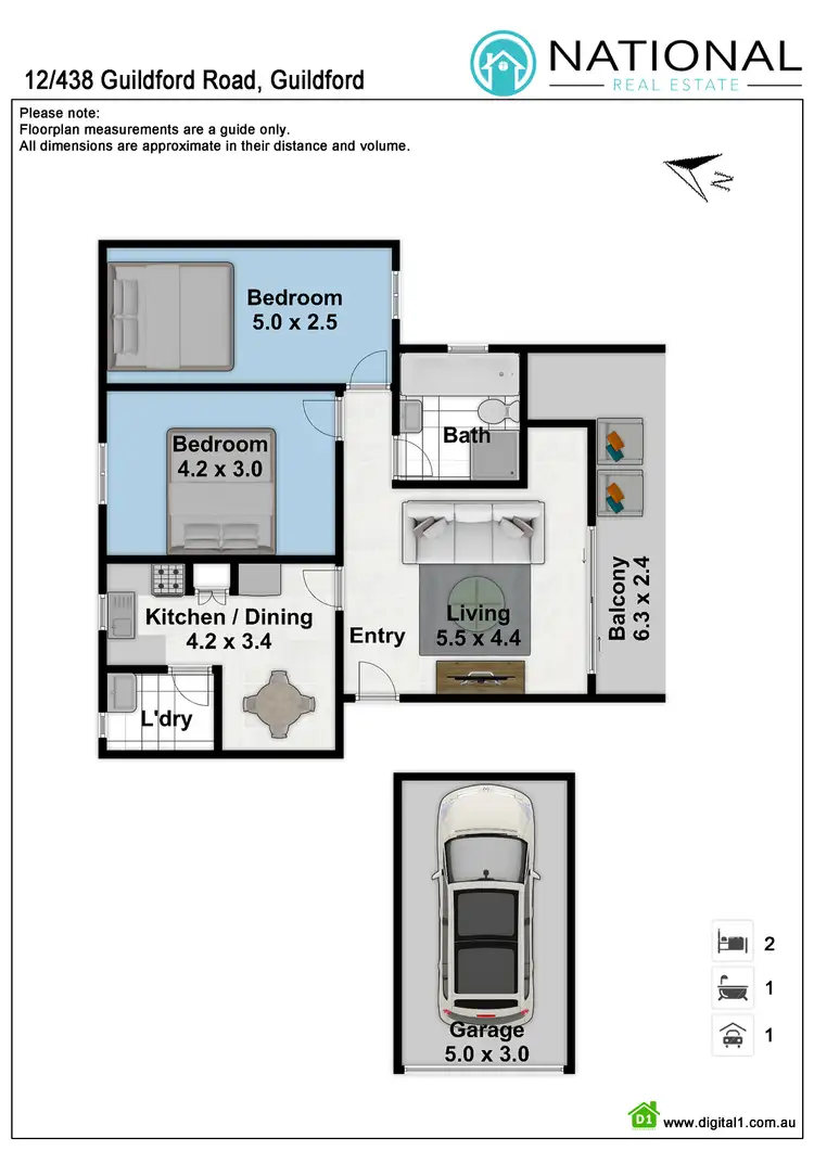 Floorplan of Homely unit listing, 12/438 Guildford Road, Guildford NSW 2161