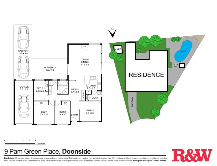 Floorplan of Homely house listing, 9 Pam Green Place, Doonside NSW 2767
