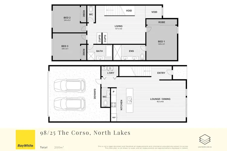 Floorplan of Homely unit listing, 98/25 The Corso, North Lakes QLD 4509
