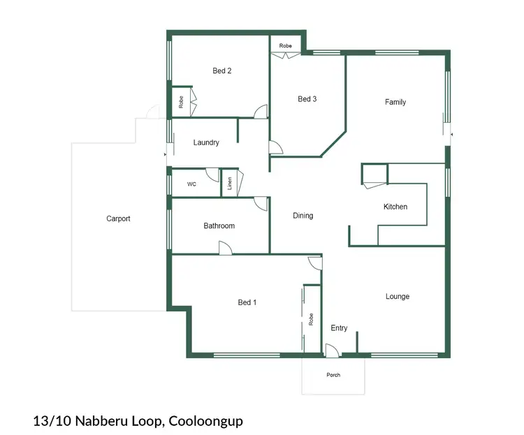 Floorplan of Homely unit listing, 13/10 Nabberu Loop, Cooloongup WA 6168