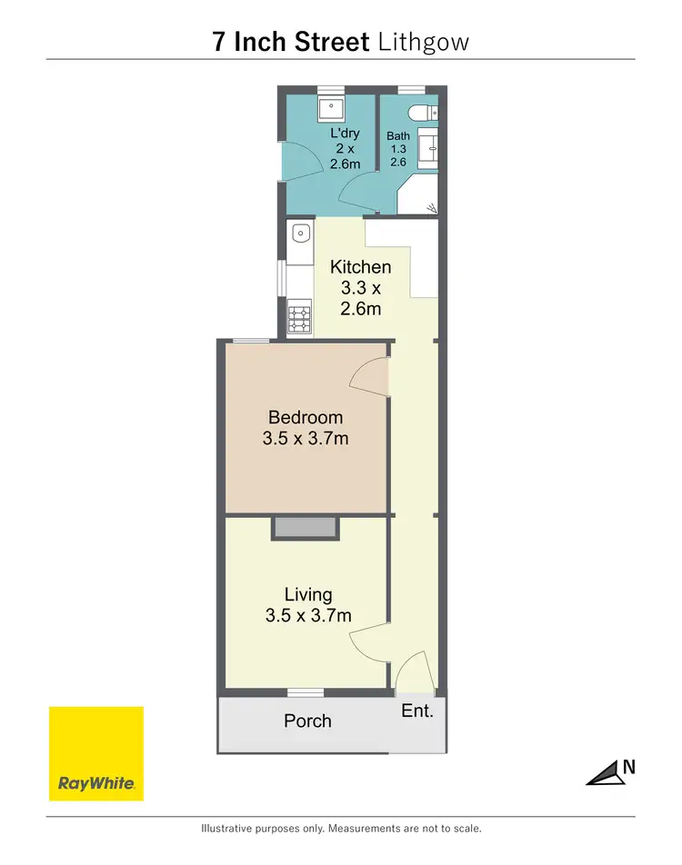 Floorplan of Homely semi-detached listing, 7 Inch Street, Lithgow NSW 2790