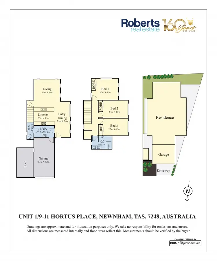 Floorplan of Homely townhouse listing, 1/9-11 Hortus Place, Newnham TAS 7248