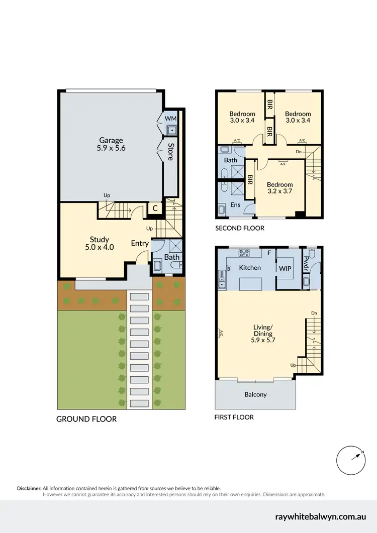 Floorplan of Homely townhouse listing, 3/323 Maroondah Highway, Ringwood VIC 3134