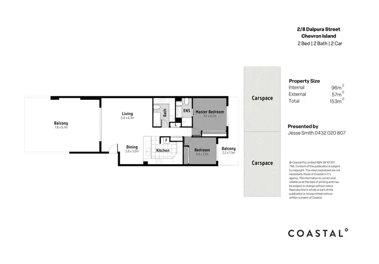 Floorplan of Homely apartment listing, 2/8-16 Dalpura Street, Chevron Island QLD 4217