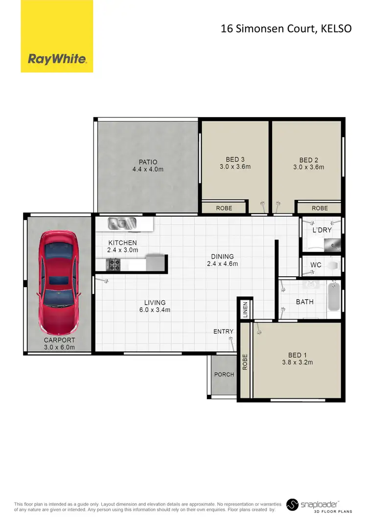 Floorplan of Homely house listing, 16 Simonsen Court, Kelso QLD 4815