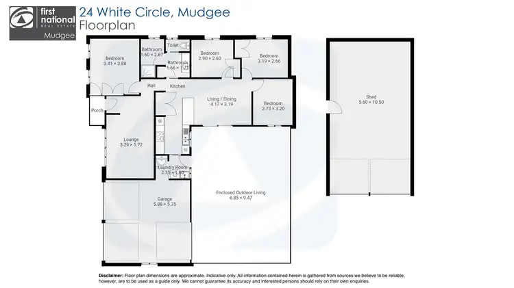 Floorplan of Homely house listing, 24 White Circle, Mudgee NSW 2850