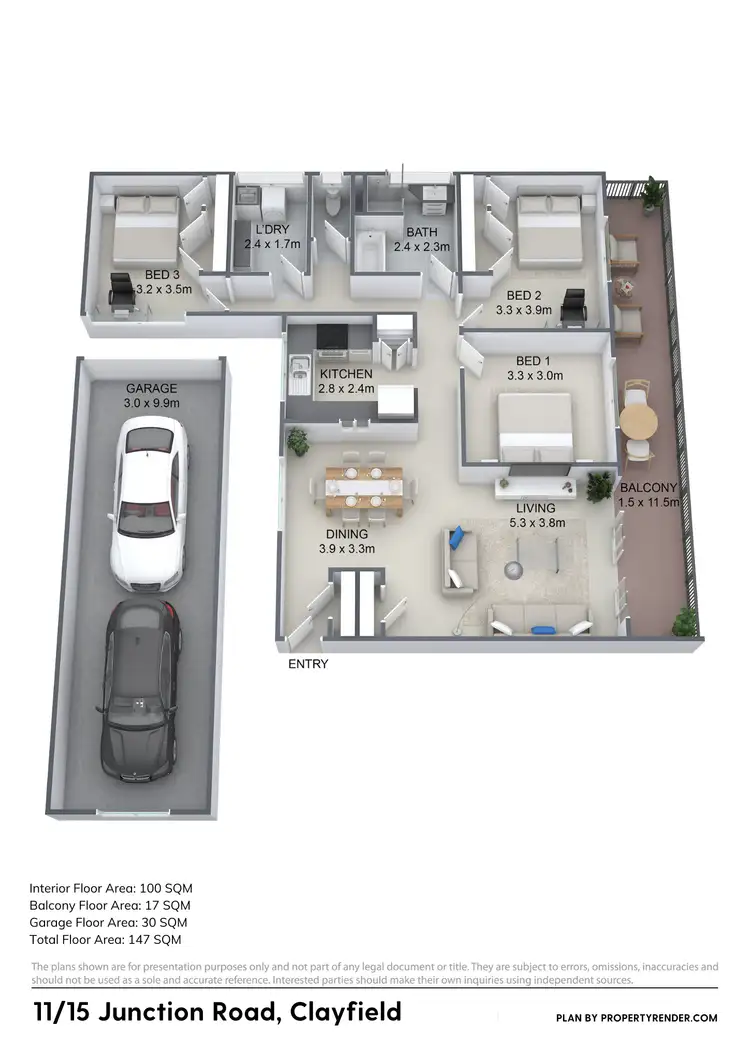Floorplan of Homely unit listing, 11/15 Junction Road, Clayfield QLD 4011